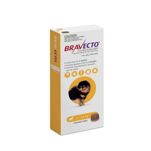 Bravecto Toy > 2 – 4,5 kg (Yellow)