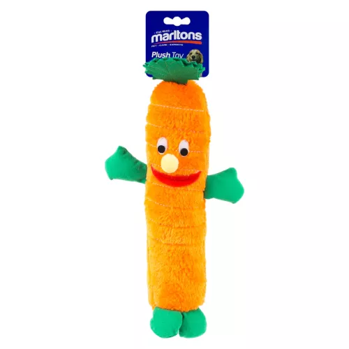 Marltons Carrot Plush Toy with Squeaker 30cm x 7cm