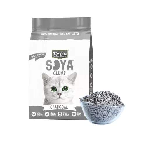 Kit Cat Soya Clump Cat Litter Charcoal 2.8kg