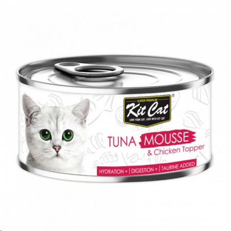 Kit Cat Tuna Mousse with Chicken Topper 80g 