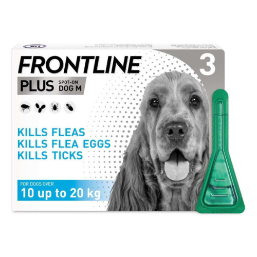 Frontline Plus Dog Medium (10-20KG) 3 Pip