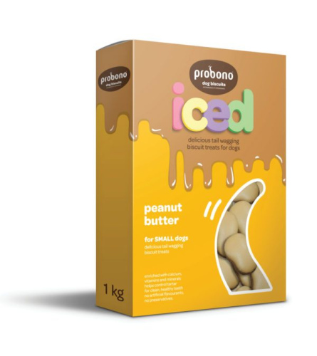 Probono Biscuits Peanut Butter Iced Small Dogs 1kg