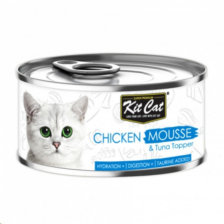 Kit Cat Chicken Mousse with Tuna Topper 80g