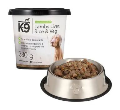 K-9 Tub Lambs Liver, Rice & Veg 380g