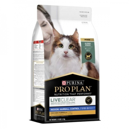 Pro Plan Feline Adult Liveclear Indoor Hair Control 1.5KG