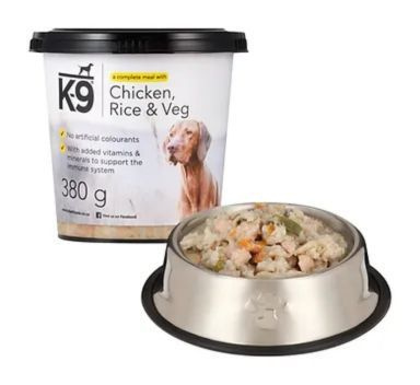 K-9 Tub Chicken, Rice & Veg 380g