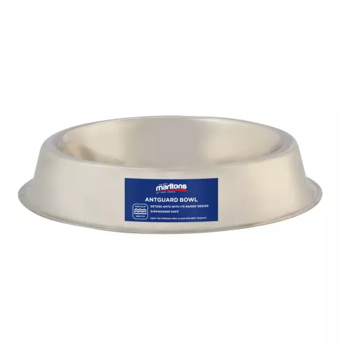 Marltons Antguard Stainless Steel Dog Bowl 0.9L