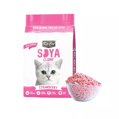 Kit Cat Soya Clump Cat Litter Strawberry 2.8kg