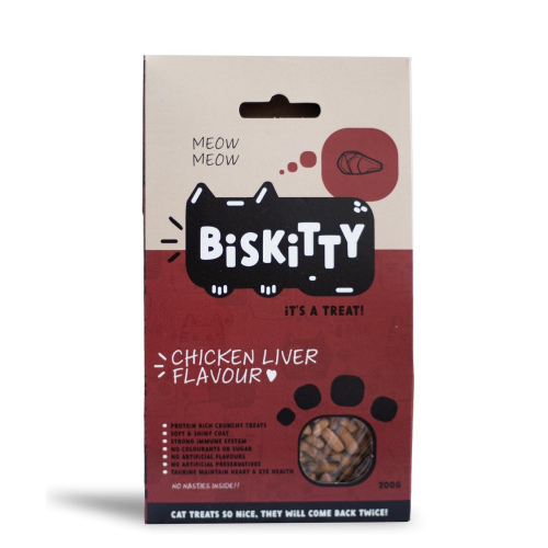 Biskitty Chicken Liver Cat Treats 200g