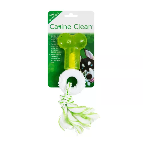 Canine Clean TPR Nylon Bone with Dental Rope 