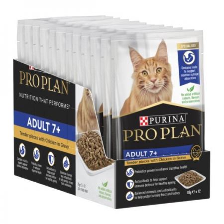 Pro Plan Feline Adult 7 Wet Chicken - Gravy 12x85G