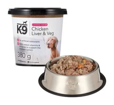 K-9 Tub Chicken Liver & Veg 380g